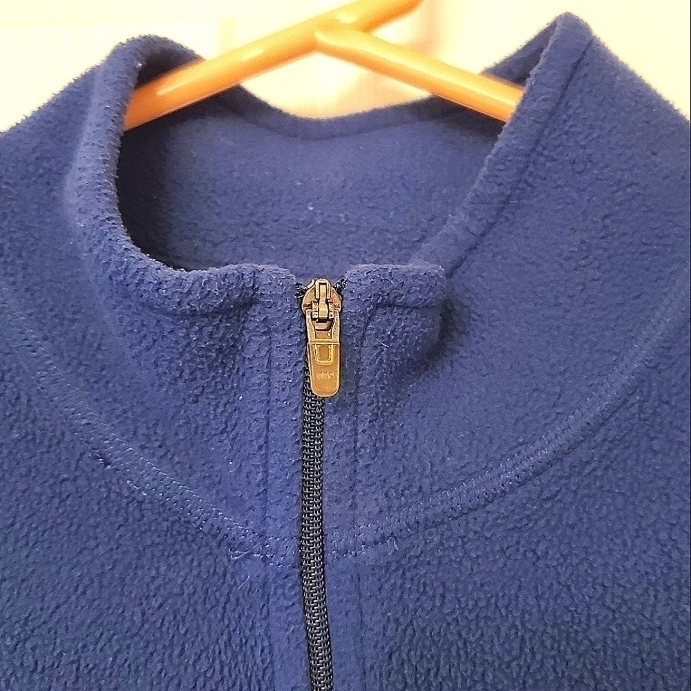 L.L. Bean Full Zip Fleece Jacket Regular Mock Neck Pocket Coat Outdoor Small - Picture 2 of 8